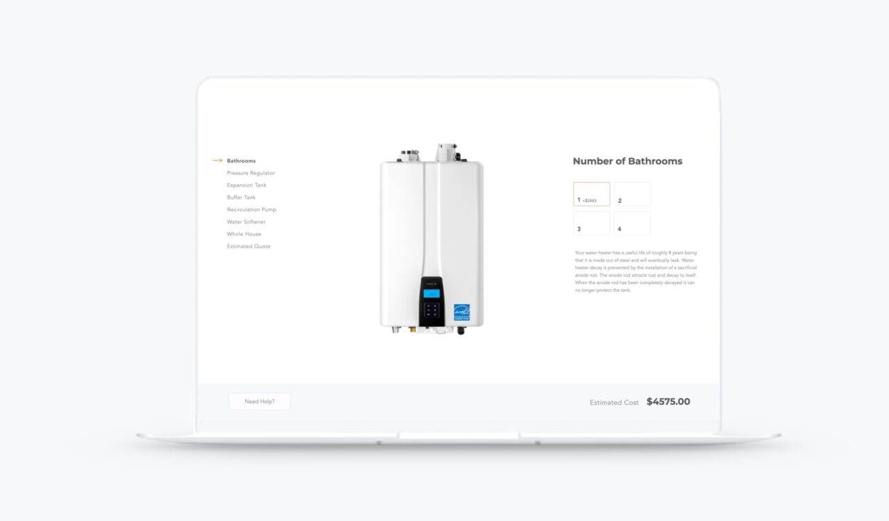 Tankless 3 bathroom Quick Water Heater